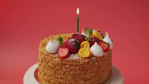 Birthday cakes with candles is only a few hundred years old and traces back to 18th century germany, according to food &amp; Fruit Cake With One Candle By Filmcake Videohive