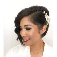 30 Beautiful Short Wedding Hairstyles For Brides Bridal Updos Braids Short Wedding Hair Short Hair Styles Wedding Hairstyles Bride