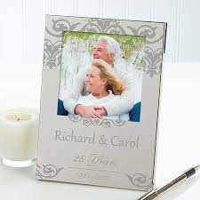 Our wedding photo frames make great gifts for parents, bridesmaids, groomsmen, flower girls, ring bearers, close friends and family members. Personalized Silver Picture Frames Anniversary Memories