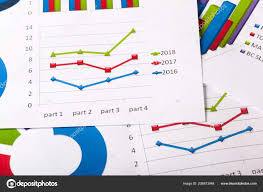 Close View Business Charts Graphs Stock Photo