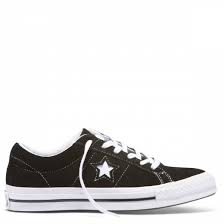 One Star Premium Suede Low Top Black Black White