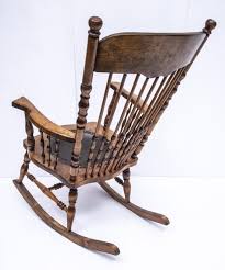 Maybe you would like to learn more about one of these? Antique Wooden Rocking Chair W Round Leather Seat The K And B Auction Company
