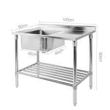 Kitchen Work Bench Sink Bowl Stainless Steel Commercial Restaurant Food Prep Stainless Steel Kitchen Sink Kitchen Work Bench Stainless Steel Sinks