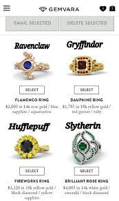 Harry Potter Hogwarts Houses Engagement Rings Slytherin Gryffi Rose Gold Diamond Ring Engagement Vintage Engagement Rings Unique Engagement Ring White Gold