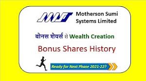 Market king send an email october 25, 2018. Motherson Sumi Bonus Shares History Youtube