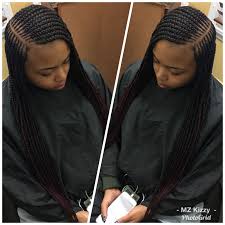 2 Layer Feeder Braids W Side Part Braided Hairstyles African Braids Hairstyles African Hair Braiding Styles