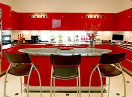 red kitchen cabinets design by snaidero