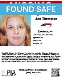 UPDATE FOUND SAFE PER PD Ann...