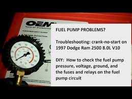 How can i find the voltage for the ram? Dodge Ram V10 How To Check The Fuel Pump Youtube