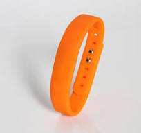 Wearable Orange Silicone Bracelets UHF RFID Wristband Tag