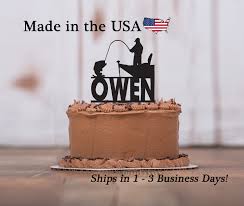 Check spelling or type a new query. Cake Toppers Custom Personalized Happy Birthday Name Cake Topper Fishing Boat Fisherman Home Garden