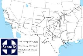 Brief History Of Us Railroads Santa Fe Train Map Train Route