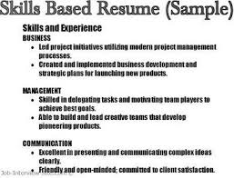 Key Skills In Resumes Skill Based Resume Skills Summary Examples