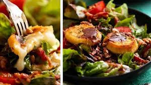 Goat cheese offers a unique combination of earthy, tart flavor combined with a lovely creamy mouthfeel. Warm French Goat S Cheese Salad Salade De Chevre Chaud Recipetin Eats