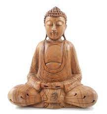 Lots of china arts crafts collection antique in stock. Statue Of Buddha Seated In Meditation In The Wood Carving Artisan
