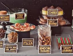 Star wars themed party ideas, perfect for a may the 4th party! Pin By Laura Vasquez On Jedi Academy Birthday Party Star Wars Party Food Star Wars Birthday Party Star Wars Food