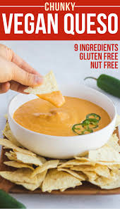 The Ultimate Chunky Vegan Queso Nut Free From My Bowl Recipe Vegan Queso Dairy Free Dips Food