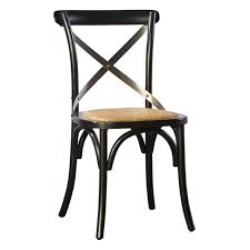 Sloane Elliot Parisian Side Chair With Steel Cross Back Set Of 2 Black Dining Chairs Oak Dining Chairs Cross Back Dining Chairs