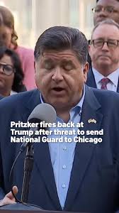 Illinois Gov. J.B. Pritzker delivered a strongly worded message and warning  to President Donald Trump Monday, following the president's threat of  sending the National Guard to Chicago to combat crime.⁠ ⁠ In