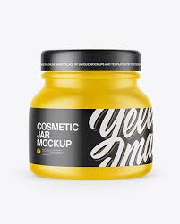 Matte Cosmetic Jar Mockup In Jar Mockups On Yellow Images Object Mockups