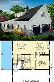 There is a garage with lots of storage. 2 Bedroom Two Story Farmhouse Cabin Floor Plan Garage House Plans Carriage House Plans Narrow House Plans