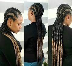 If big cornrows hairstyles is what you're after, these beautiful ghana braids braided into a bun will tick the boxes for you. Braided Wig Cornrow Wig Ghana Weaving Wig Cornrow Hairstyles Braided Hairstyles African Braids Styles