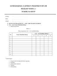 Lembar kerja ujian praktek ipa kelas 9. Praktikum Ipa Sd Mencangok Beserta Soal