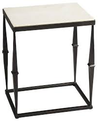 New Horchow Black Iron White Marble Accent Side Table Modern Transitional Ebay Modern Side Table Accent Side Table Side Table