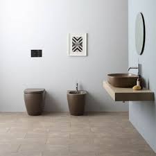 Bagno Completo Colorato 52x36 A Terra Nemesi55 Marrone Opaco Bagno Marrone Bagni Completi Bagno