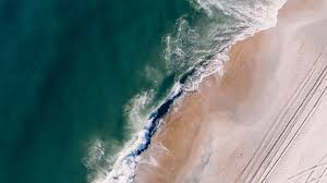 A beach is part of nature collection and its available for desktop laptop pc and mobile screen. Wallpaper Ocean Aerial View Surf Sand Foam Water Laptop Wallpapers Beach Aerial View 1366x768 Wallpaper Teahub Io
