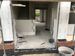 Rohbau Fundament Bodenplatte Ziegelmauer Rohwand Rohbau Baustoffe Schallschutz