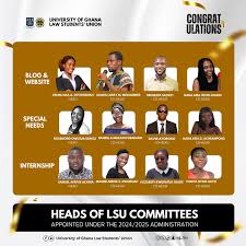 A strong team is the cornerstone of a thriving administration. Introducing  the exceptional individuals who will shape the future of the University of  Ghana Law Students Union. Congratulations to our appointed administrators