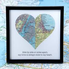 Birthday Gift For Long Distance Boyfriend Romantic Gift For Long Distance Relationship Framed Map Heart For Boyfriend Long Distance Relationship Map Relationship Map Long Distance Relationship