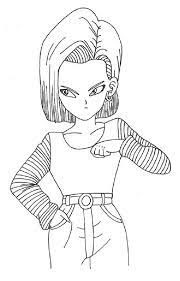 Zusätzlich zu diesen zeichnungen, die du leicht ausmalen kannst (du musst nur auf den weißen bereich tippen), bietet die app auch die möglichkeit. Printable Android 18 Coloring Pages Anime Coloring Pages