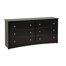 Buy black sonoma 6 drawer dresser: Prepac Sonoma 6 Drawer Black Dresser Bdc 6330 K The Home Depot