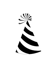 Download Black And White Party Hat Svg Vector Black And White Party Hat Clip Art Svg Clipart