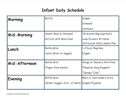 Infant Daily Schedules Jasonkellyphoto Co