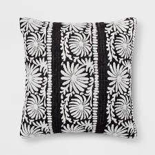 White geometric striped throw pillow society6 black white throw pillows skärvfrö cushion black white ikea marimekko tiiliskivi black white square diamond pillow black cream pillow geometric greek key. Opalhouse Black White Mallorca Euro Throw Pillow