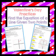 Quick Warm Up Activity On Finding The Equation Of A Line Given Two Points Freebie Free Math Lessons Holiday Math Math Valentines