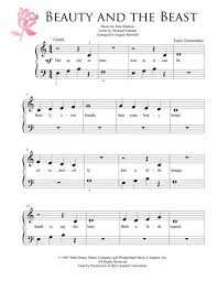 Beauty And The Beast Early Elementary Piano Easy By Alan Menken Digital Sheet Music For Download Print H0 206065 66212 Sheet Music Plus