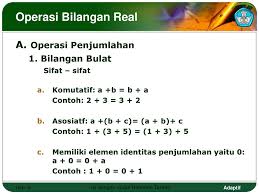 Di mana a dan b adalah bilangan riil dan i adalah bilangan imajiner tertentu yang mempunyai sifat i 2 1. Menerapkan Operasi Pada Bilangan Real L Ppt Download