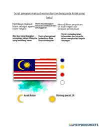 Bahagian yang berwarna biru tua di sebelah kiri. Maksud Warna Bendera Malaysia Worksheet