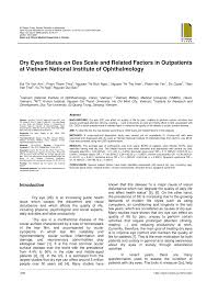 He attended the massachusetts institute of technology, where he earned a bs in electrical engineering and computer science, followed by a masters of engineering, also in. Pdf Dry Eyes Status On Des Scale And Related Factors In Outpatients At Vietnam National Institute Of Ophthalmology