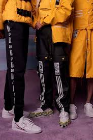 Black And Yellow Adidas Track Pants Adidas Originals Olivia Oblanc Reveal New Collection Inspired By Vintage Sportswear Gender Fluid Fashion Fashion Vintage Sportswear