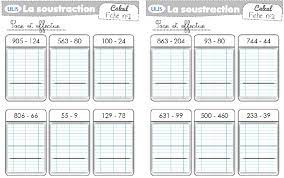 Exercice en ligne pour calculer des soustractions sans retenue de. Multiplication Avec Retenue Ce1