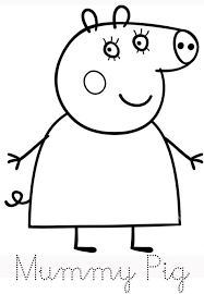 Hello Peppa Pig And Her Family Is Here Print Trace And Colour Them Have Fun Mari Peppa Pig Colouring Peppa Pig Coloring Pages Peppa Pig Family
