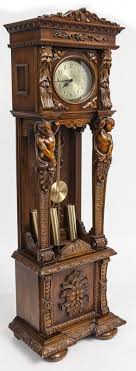 Ornate Carved Tall Case Clock With Carved Figures Lot 214 Clock Clock Decor Vintage Clock