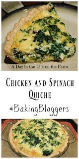 Chicken And Spinach Quiche Bakingbloggers Recipe In 2020 Spinach Quiche Quiche Recipes Chicken Quiche