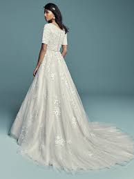 Maggie Sottero Meryl Marie Sample Sale Wedding Dress Organza Modest Wedding Dresses Wedding Dresses