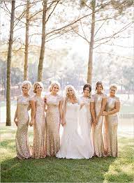 Gold And White Glam Wedding Sequin Bridesmaid Gold Bridesmaid Dresses Bridesmaid